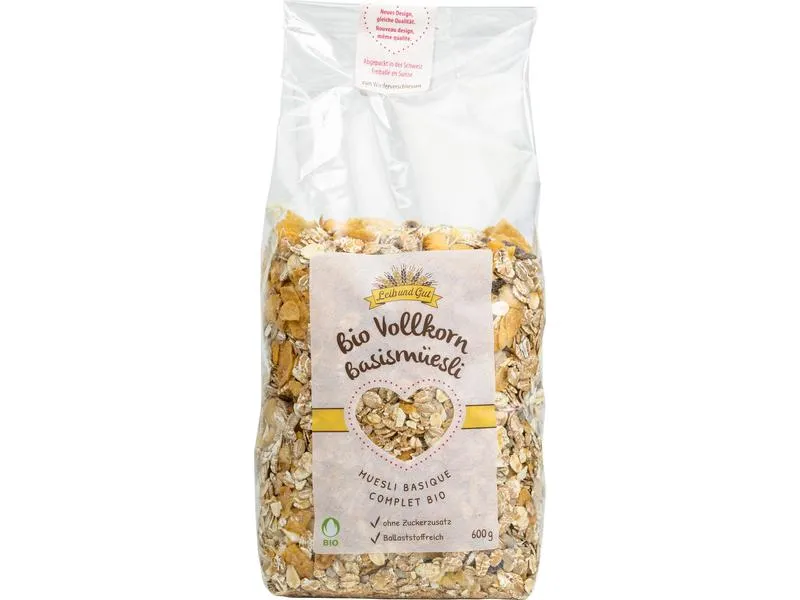 Leib und Gut Bio Vollkorn Basismüesli 600 g