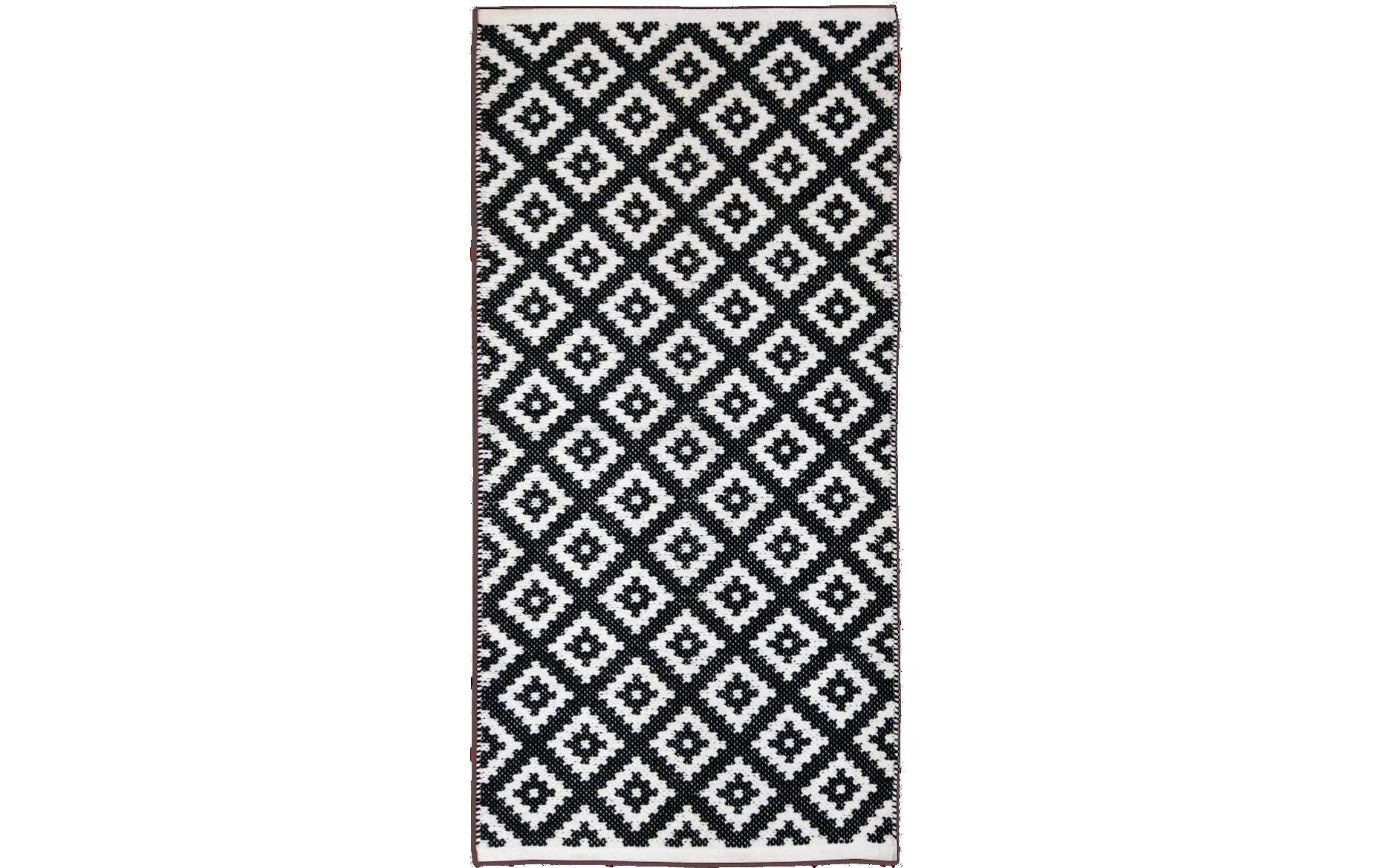 CHALET Teppich Corner 140 cm x 70 cm, Schwarz/Weiss CHALET Teppich Corner 140 cm x 70 cm, Schwarz/Weiss