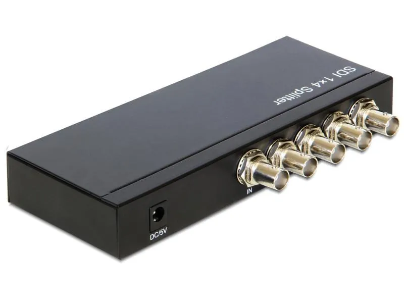 Delock 4-Port Signalsplitter 3G-SDI 1 in - 4 out Delock 4-Port Signalsplitter 3G-SDI 1 in - 4 out