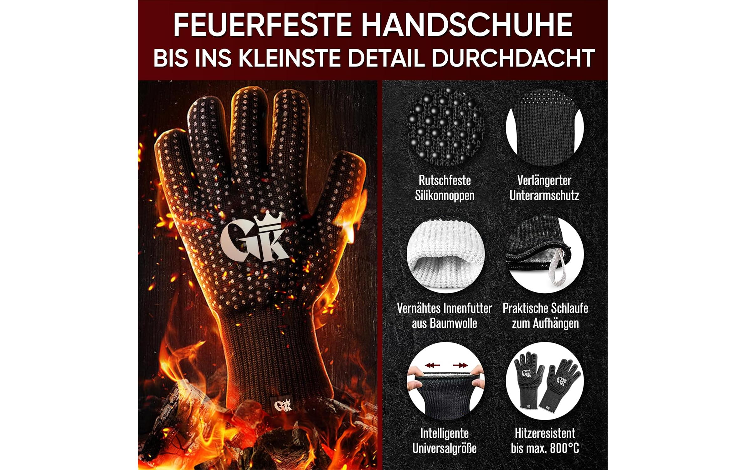 Gusskoenig Wok 35 cm mit Reiniger, Handschuhe