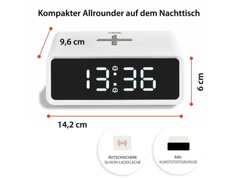 ADE Digitalwecker mit Temperaturanzeige ADE Digitalwecker mit Temperaturanzeige