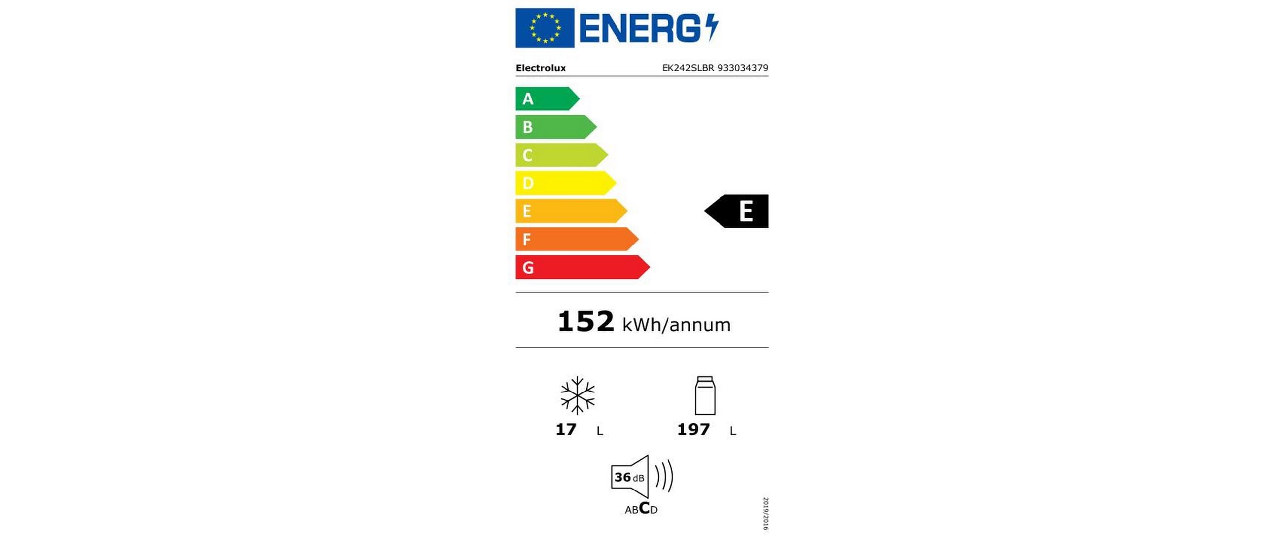 Electrolux Einbaukühlschrank EK242SLBR Links/Wechselbar