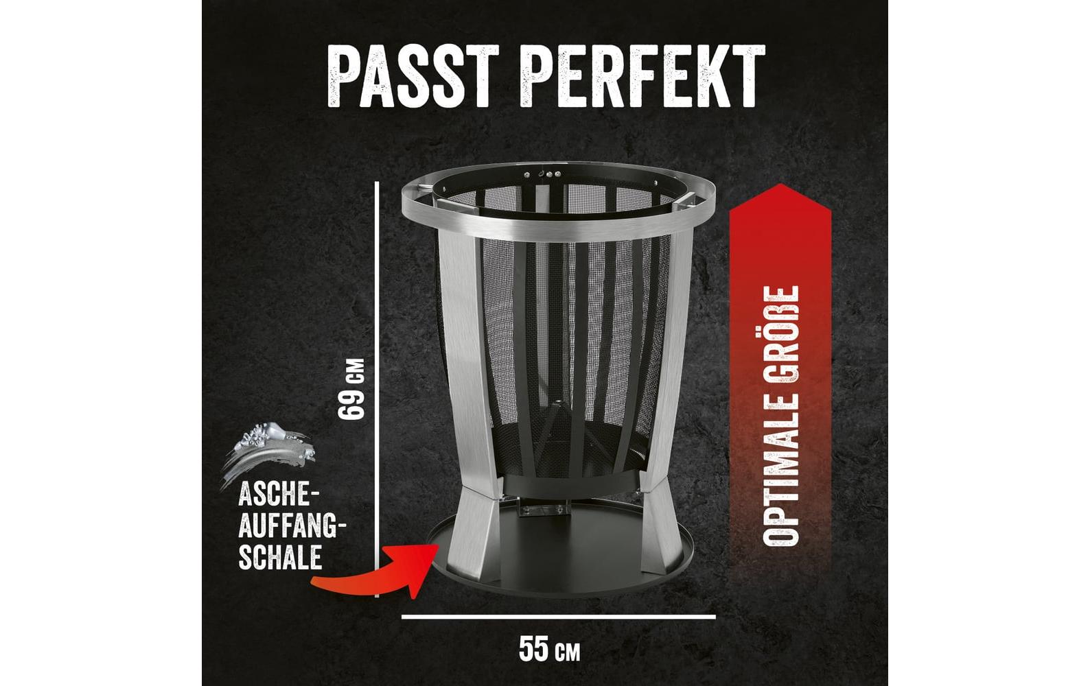 Landmann Feuerkorb Rund 55 cm, Heizstrahler