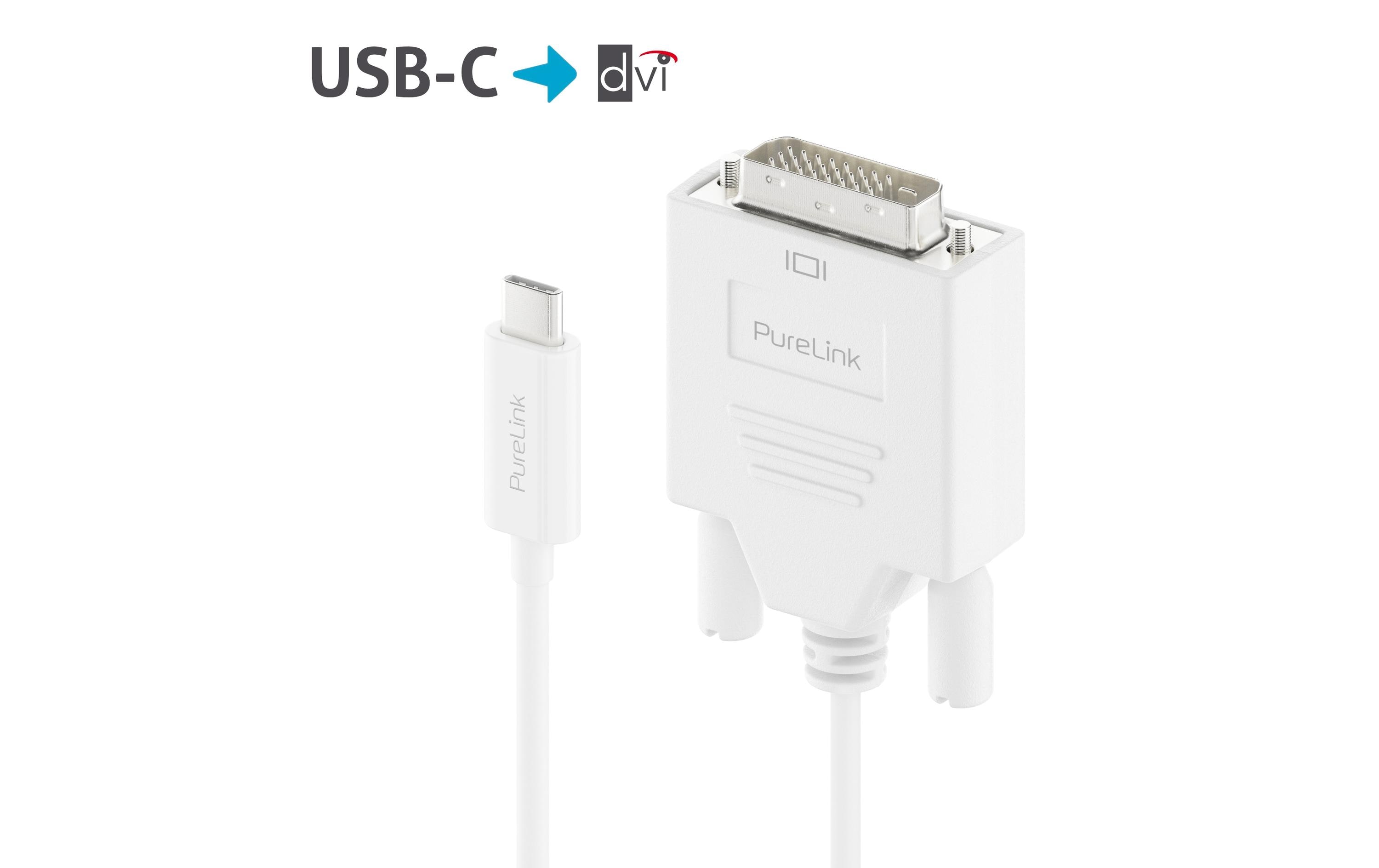 PureLink Kabel IS2210-015 USB Type-C - DVI-D, 1.5 m, Weiss