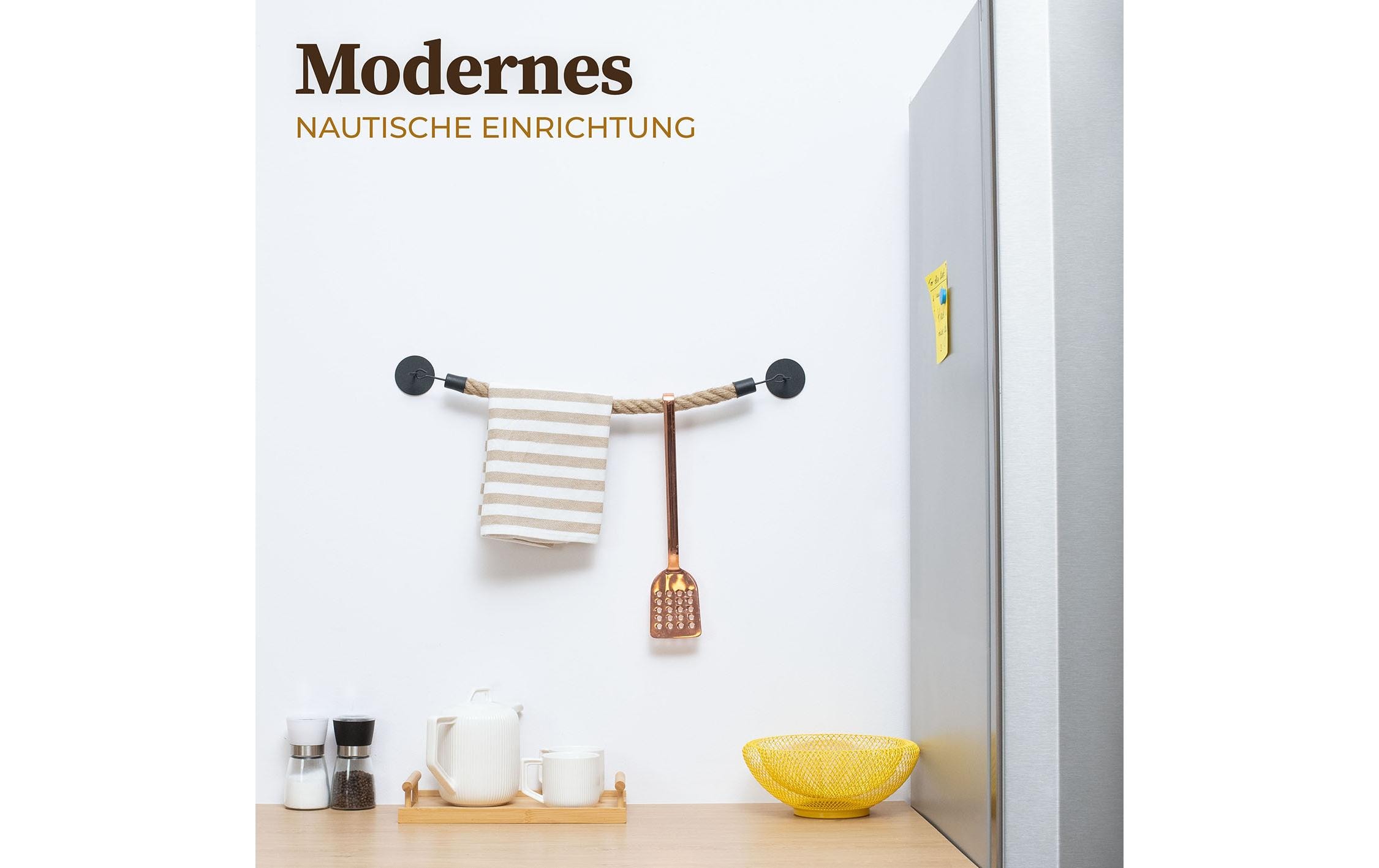 Hennez Handtuchhalter Anton 53 cm, Braun/Schwarz