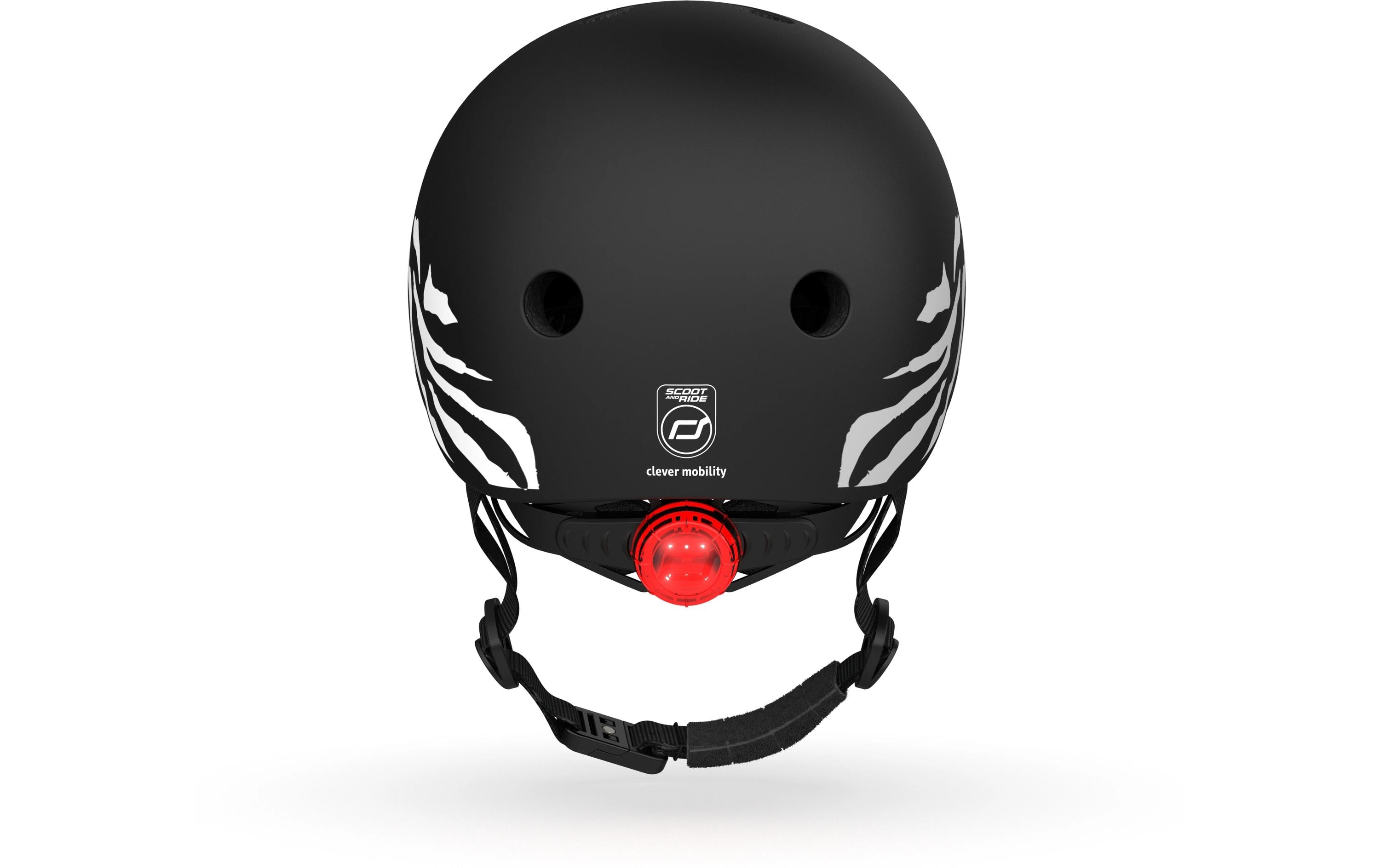 Scoot and Ride Kinderhelm Zebra Schwarz, XXS-S