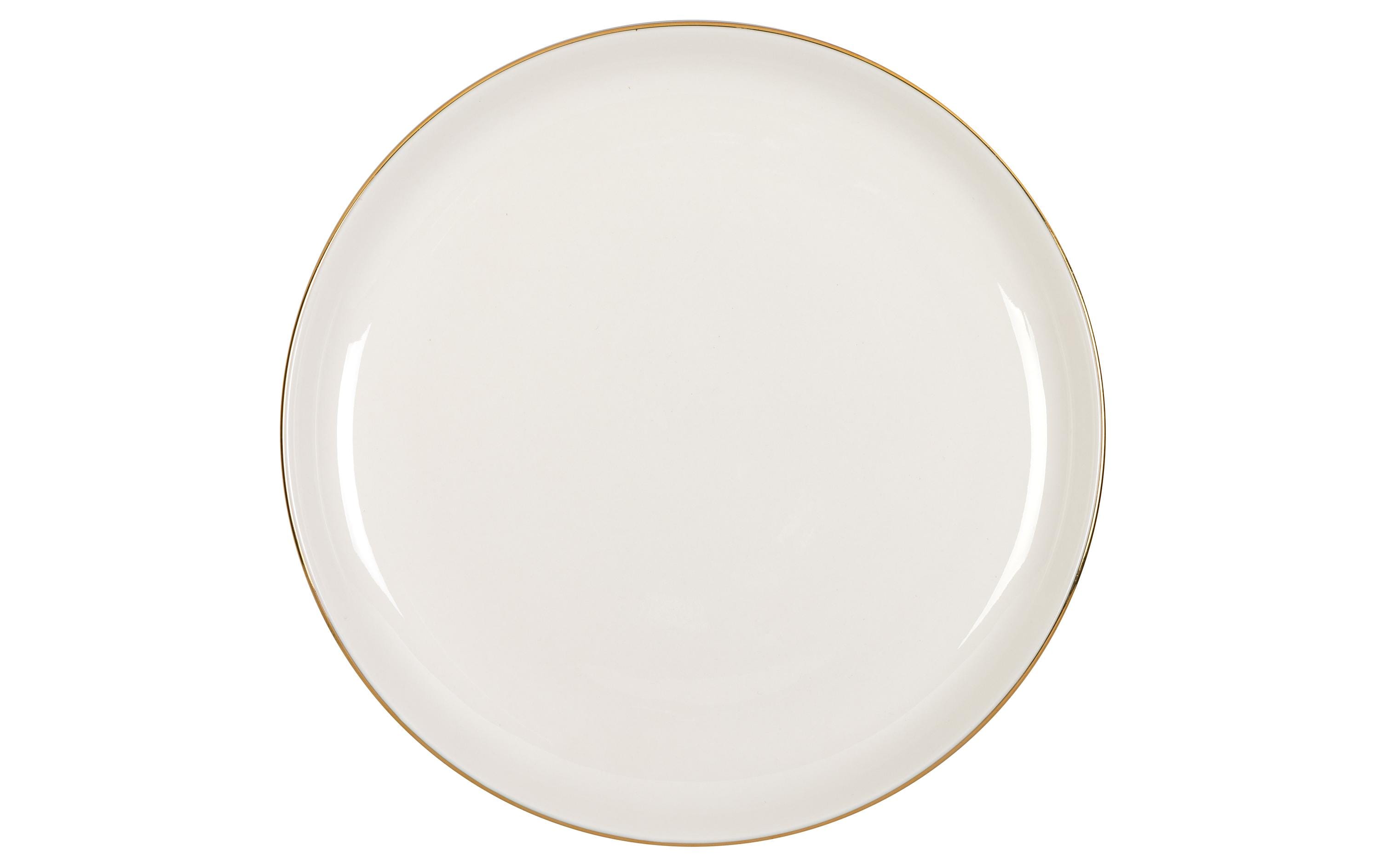 FURBER Frühstücks- & Dessertteller Ø 21 cm, 6 Stück, Weiss/Gold