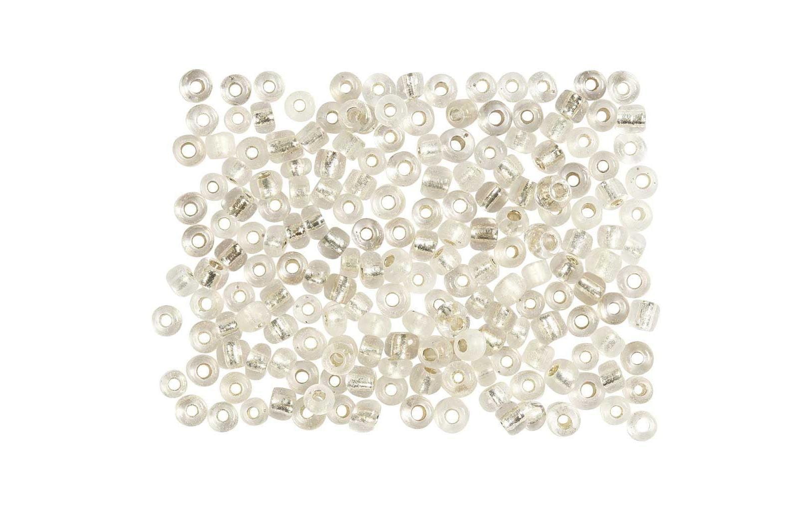 Creativ Company Rocailles-Perlen 8/0 Silber/Transparent