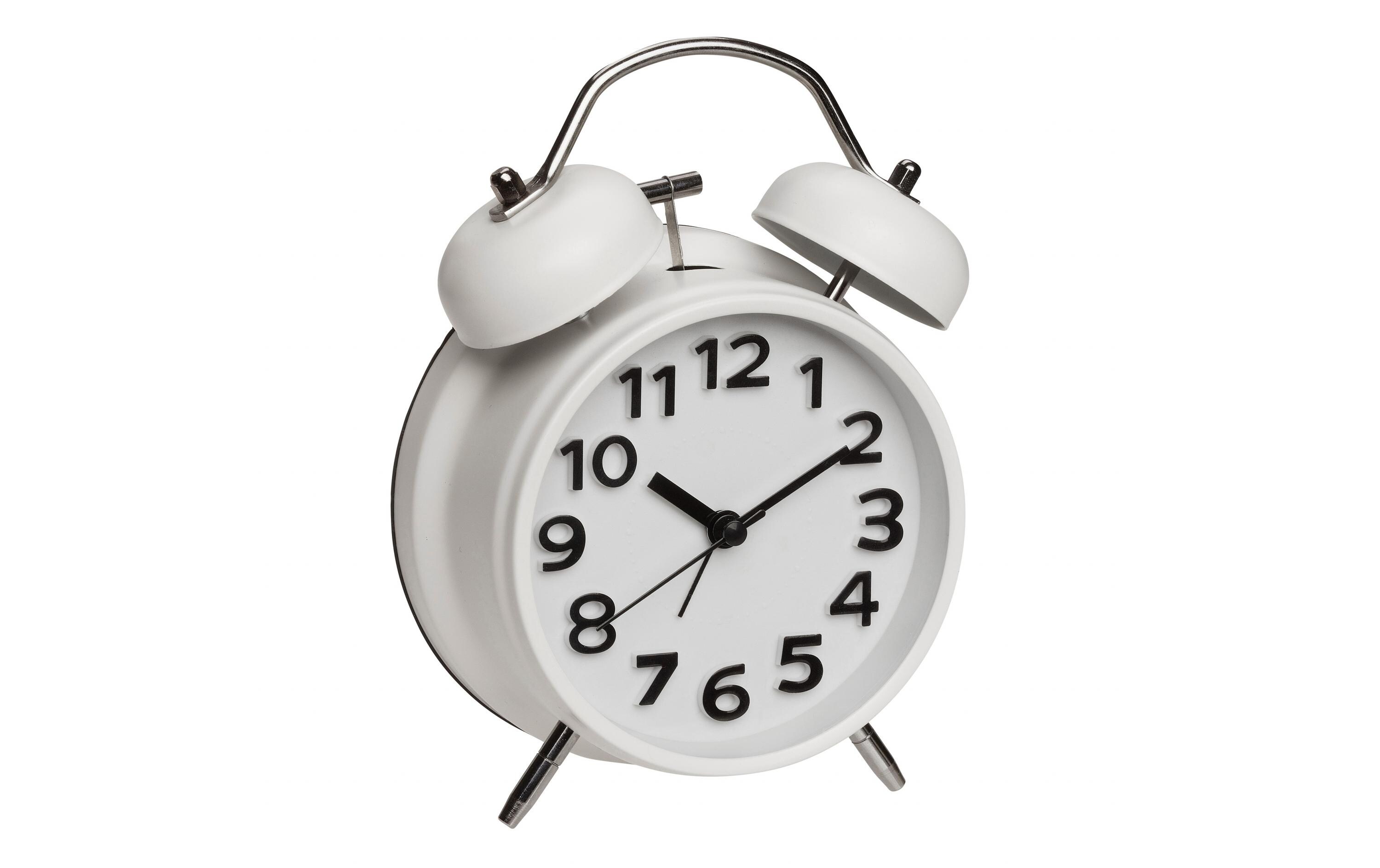 TFA Dostmann Wecker mit Doppelglocke Weiss