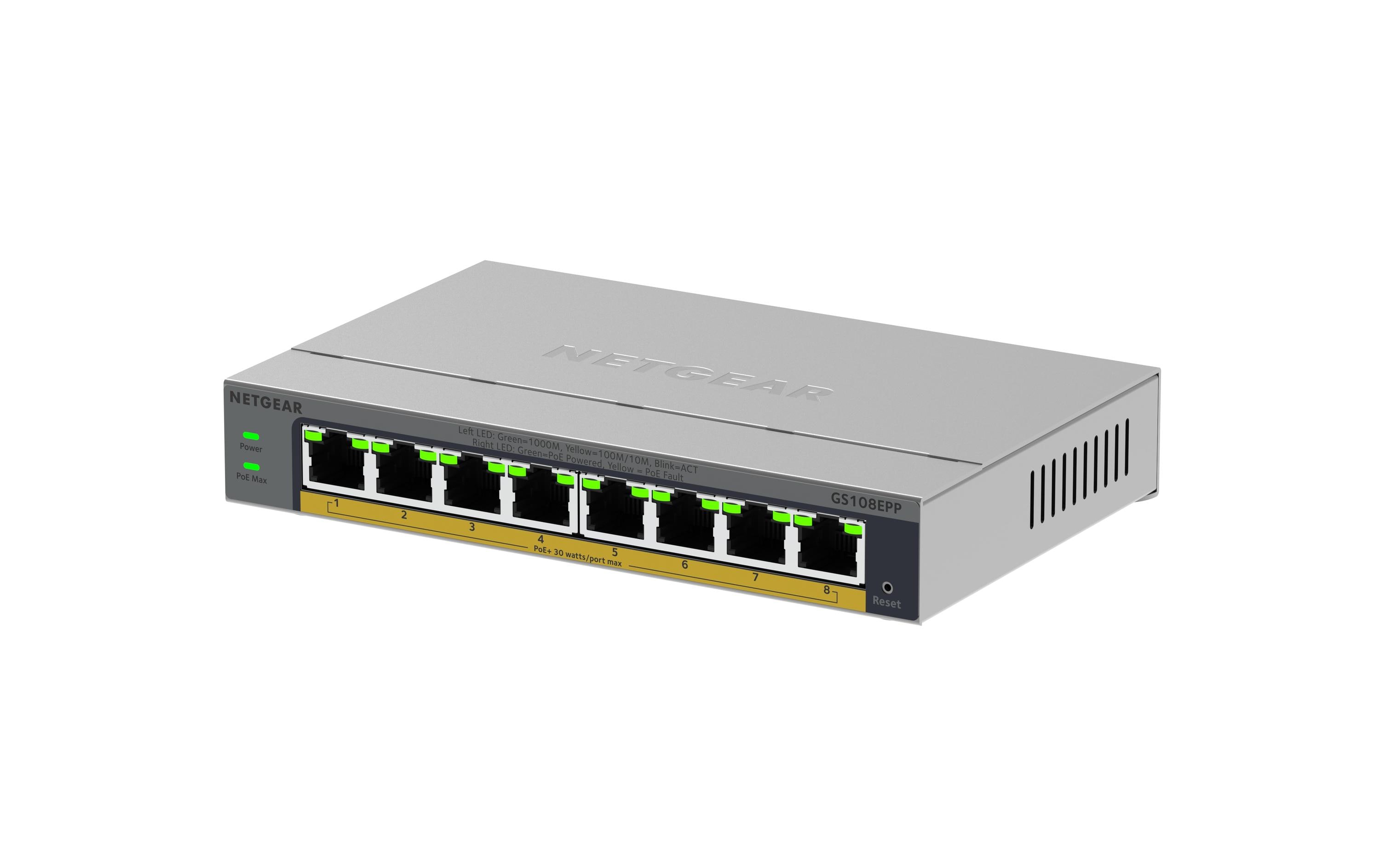 Netgear PoE+ Switch GS108EPP-100EUS 8 Port