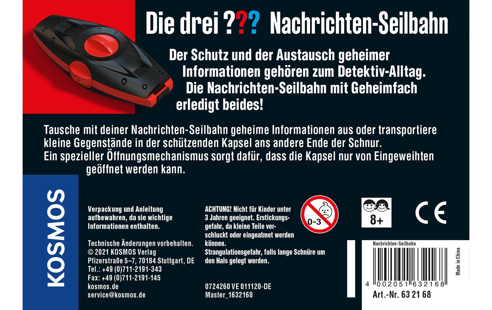 Kosmos Detektivausrüstung Die drei??? Nachrichten-Seilbahn Kosmos Detektivausrüstung Die drei??? Nachrichten-Seilbahn