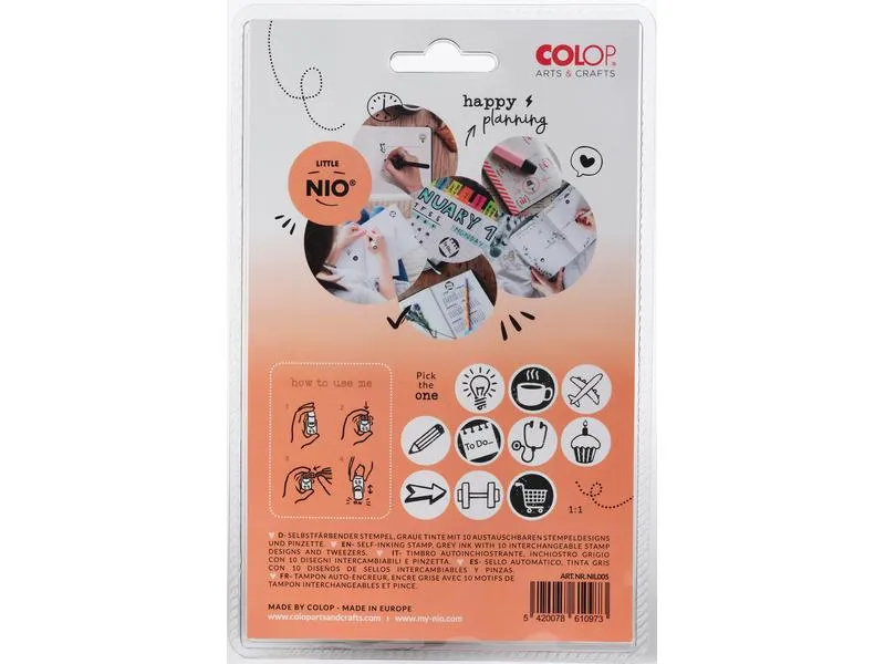 Colop Nio Stempelset Little Nio Set Bullet Journal, 10-teilig Colop Nio Stempelset Little Nio Set Bullet Journal, 10-teilig