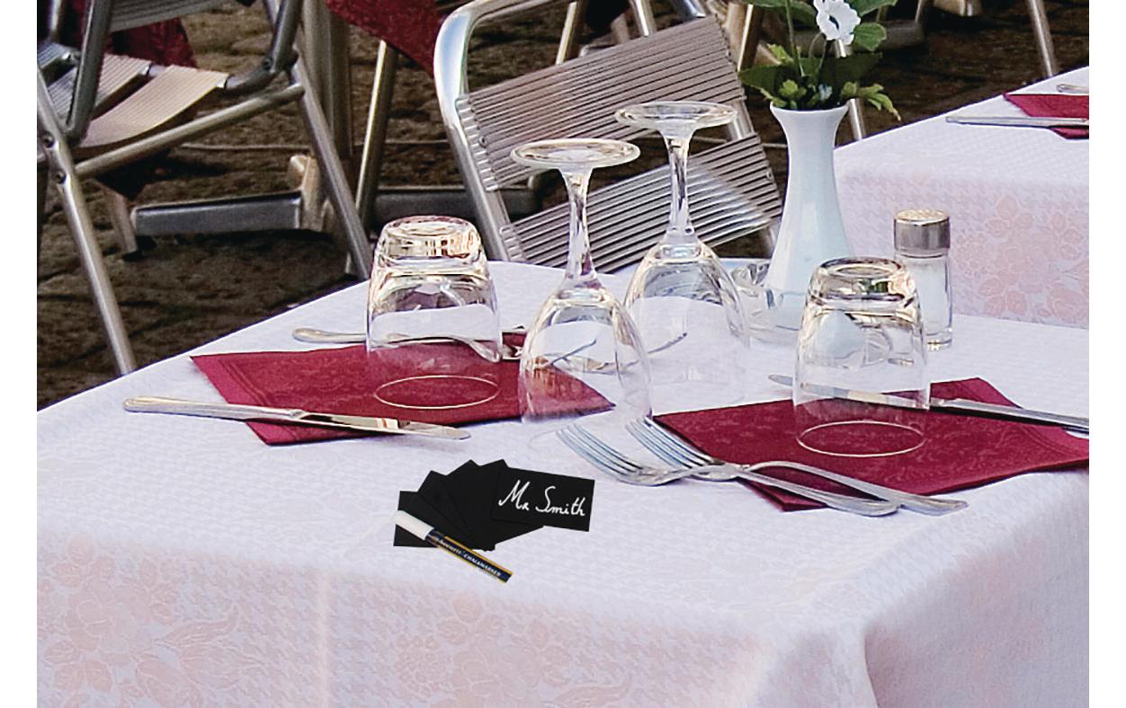 Securit Minikreidetafel A7 Set à 20 Stück Schwarz