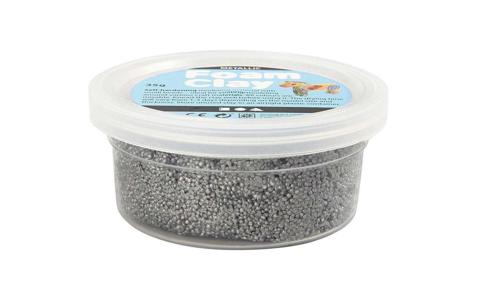 Creativ Company Modelliermasse Foam Clay Metallic 35 g Silber