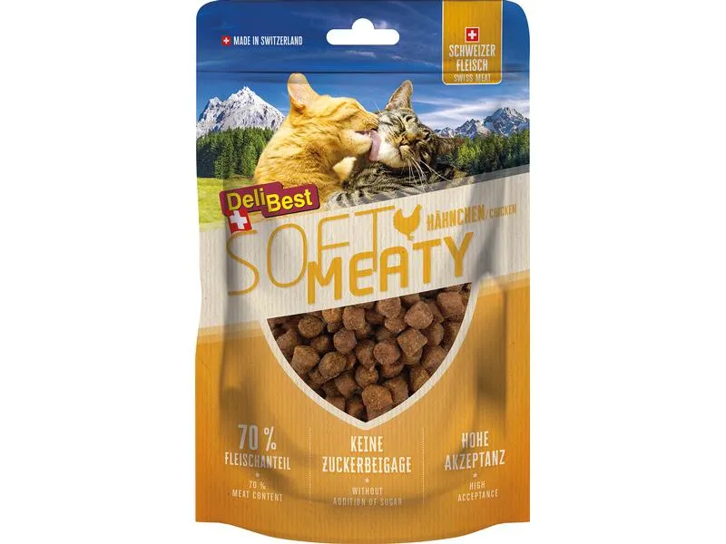 DeliBest Soft Meatys aus Schweizer Hähnchenfleisch, 100 g