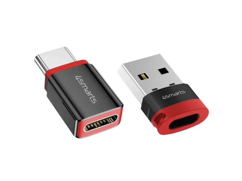 4smarts USB-Adapter USB-A Stecker - USB-C Stecker, Datenblocker