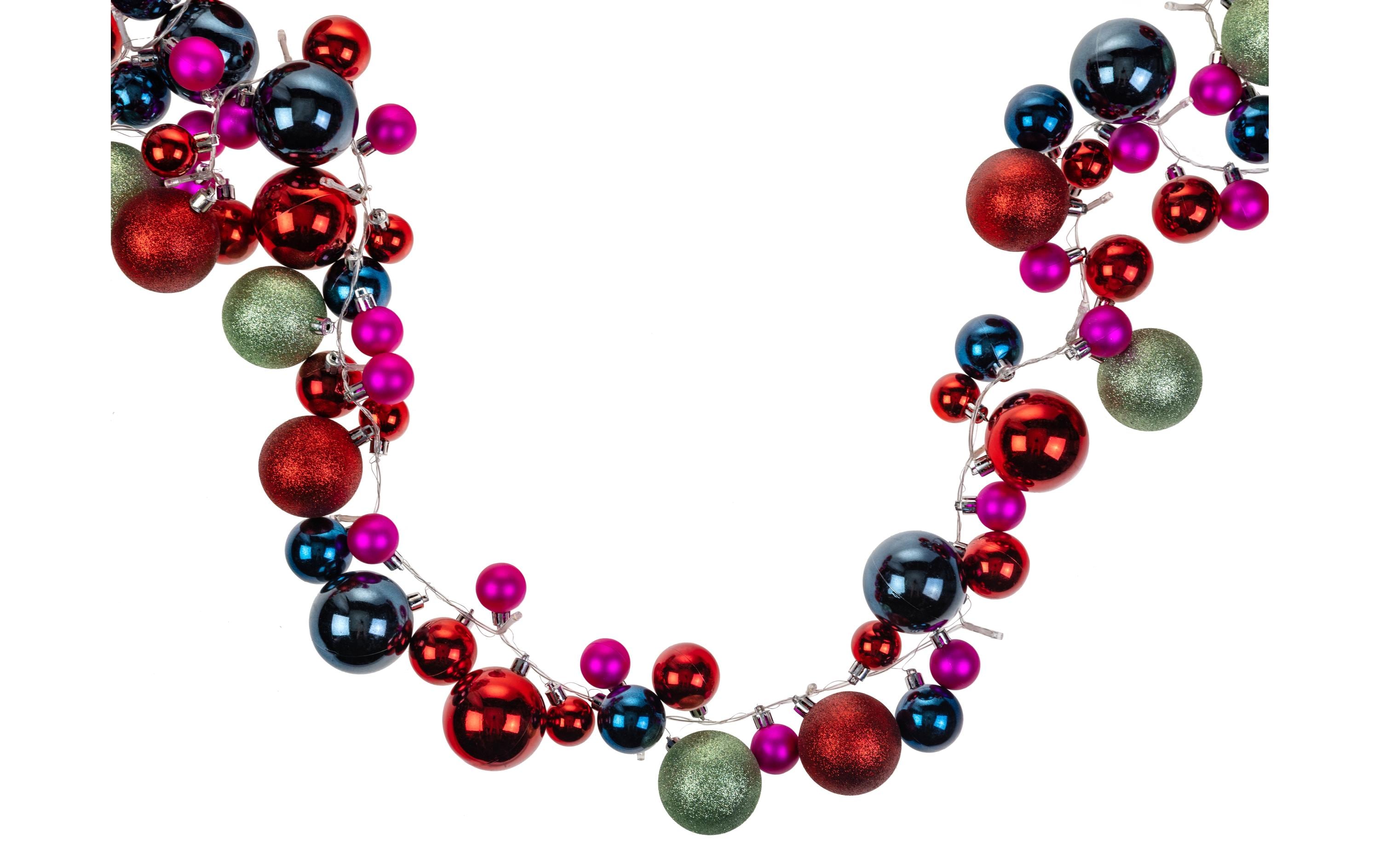 COCON LED-Lichterkette mit Weihnachtskugeln, 4 m