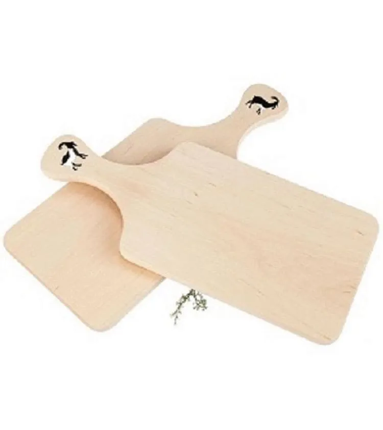 creanorm Schneidebrett Erle 14 x 32 cm, Steinbock Motiv creanorm Schneidebrett Erle 14 x 32 cm, Steinbock Motiv