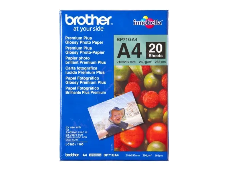 Brother Fotopapier A4 260 g/m² 20 Stück Brother Fotopapier A4 260 g/m² 20 Stück