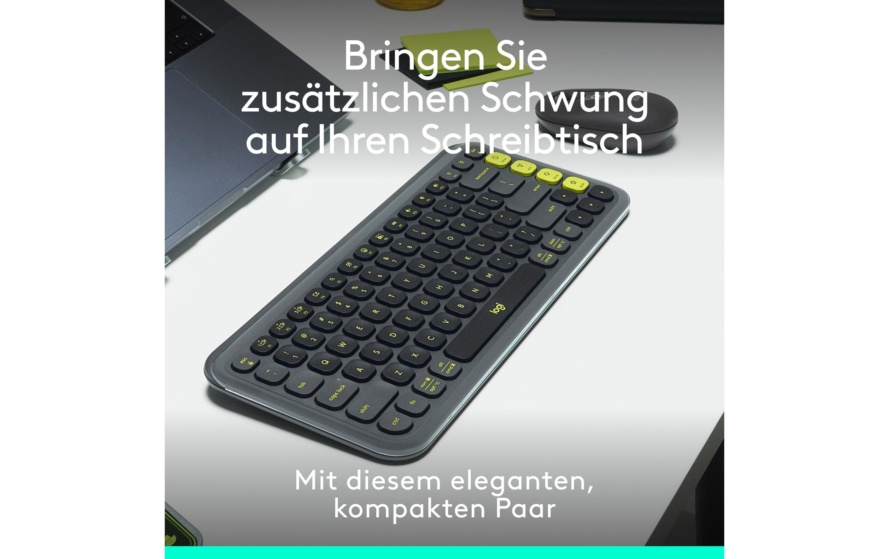 Logitech Tastatur-Maus-Set POP Icon Combo Graphite Logitech Tastatur-Maus-Set POP Icon Combo Graphite