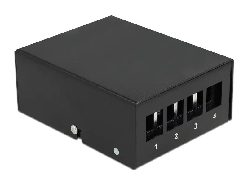 Delock Gehäuse Keystone Patchpanel 4 Port schwarz Delock Gehäuse Keystone Patchpanel 4 Port schwarz