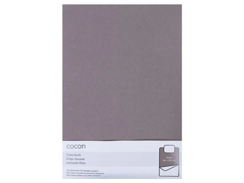 COCON Fixleintuch Jersey 140-160 x 200 cm, Taupe COCON Fixleintuch Jersey 140-160 x 200 cm, Taupe