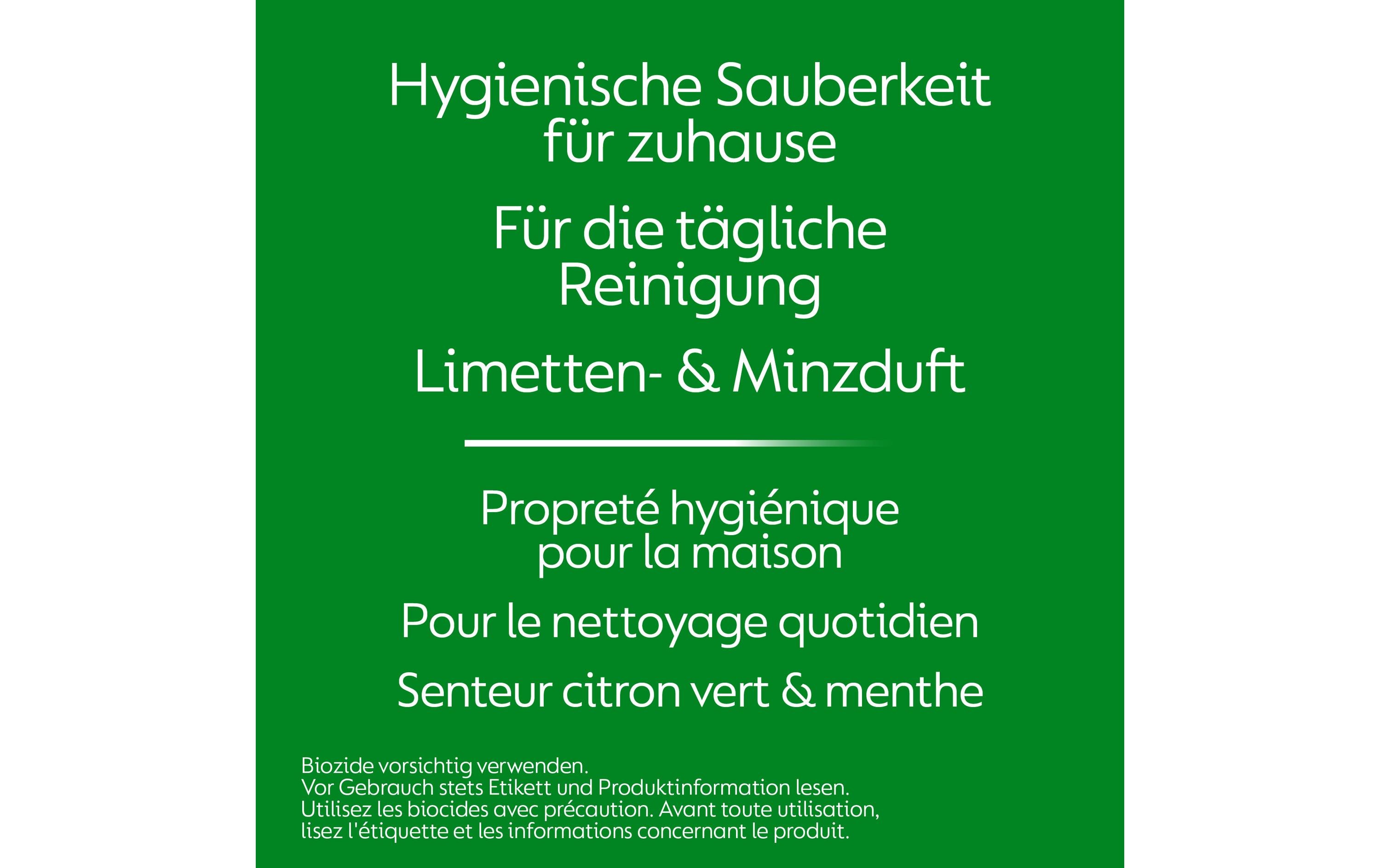 Dettol Desinfektion Hygiene-Reiniger Limetten- & Minze 750 ml Dettol Desinfektion Hygiene-Reiniger Limetten- & Minze 750 ml