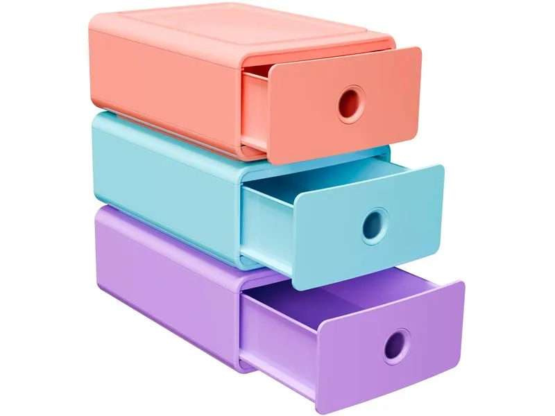Exacompta Tiny Box Candy Tidy, 3-er Set A5+, stapelbar Exacompta Tiny Box Candy Tidy, 3-er Set A5+, stapelbar