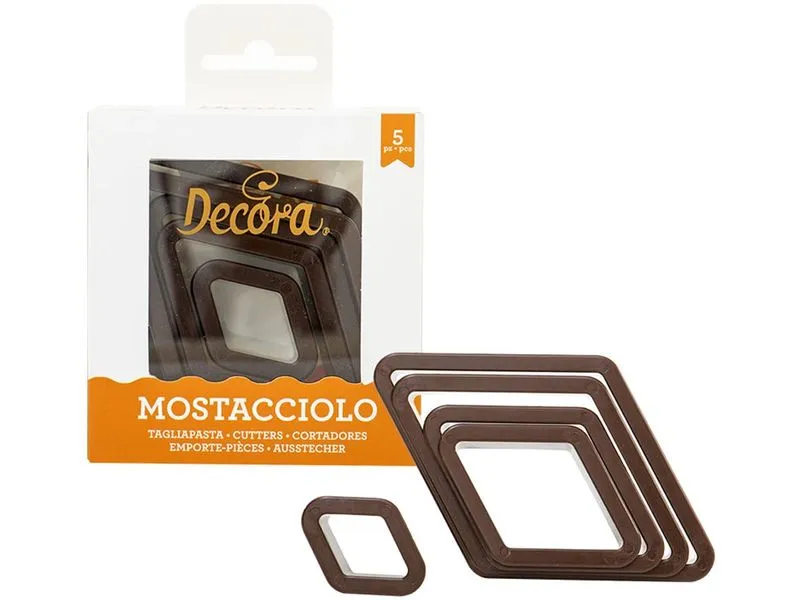 Decora Guetzli-Ausstecher-Set Rautenförmig, 5 Stück