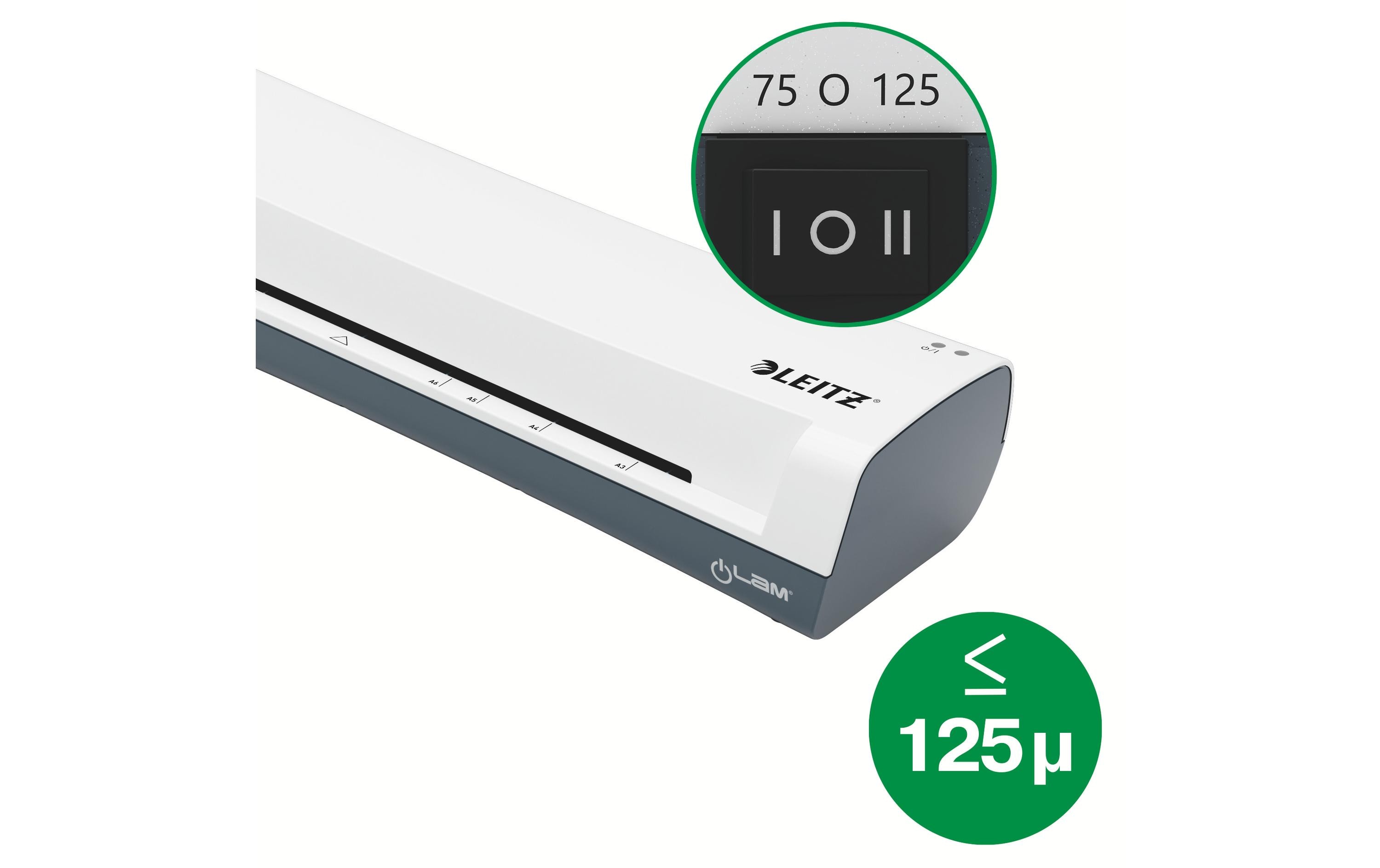 Leitz Bürogeräte Laminiergerät iLAM Home A3, 125 Mikron, Weiss