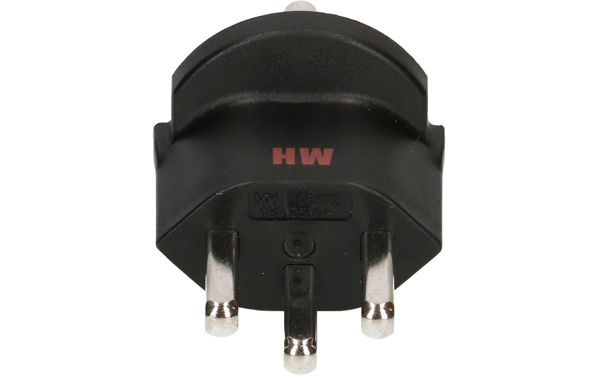 Max Hauri Fixadapter Schuko – Typ 23 Schwarz