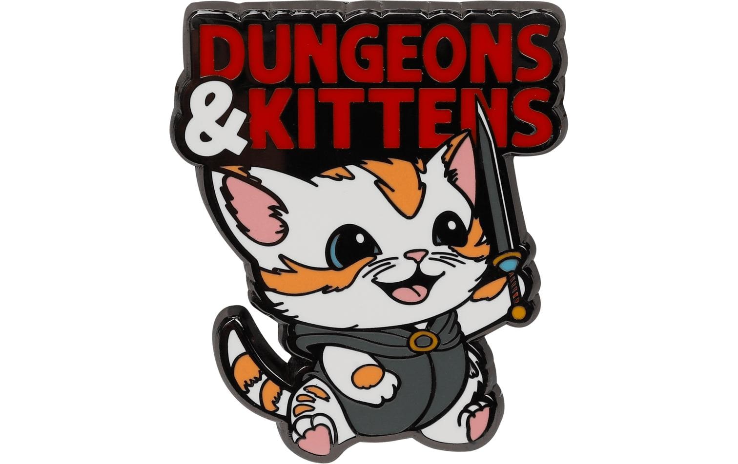 Glass Staff Anstecker Dungeons und Kittens Mehrfarbig