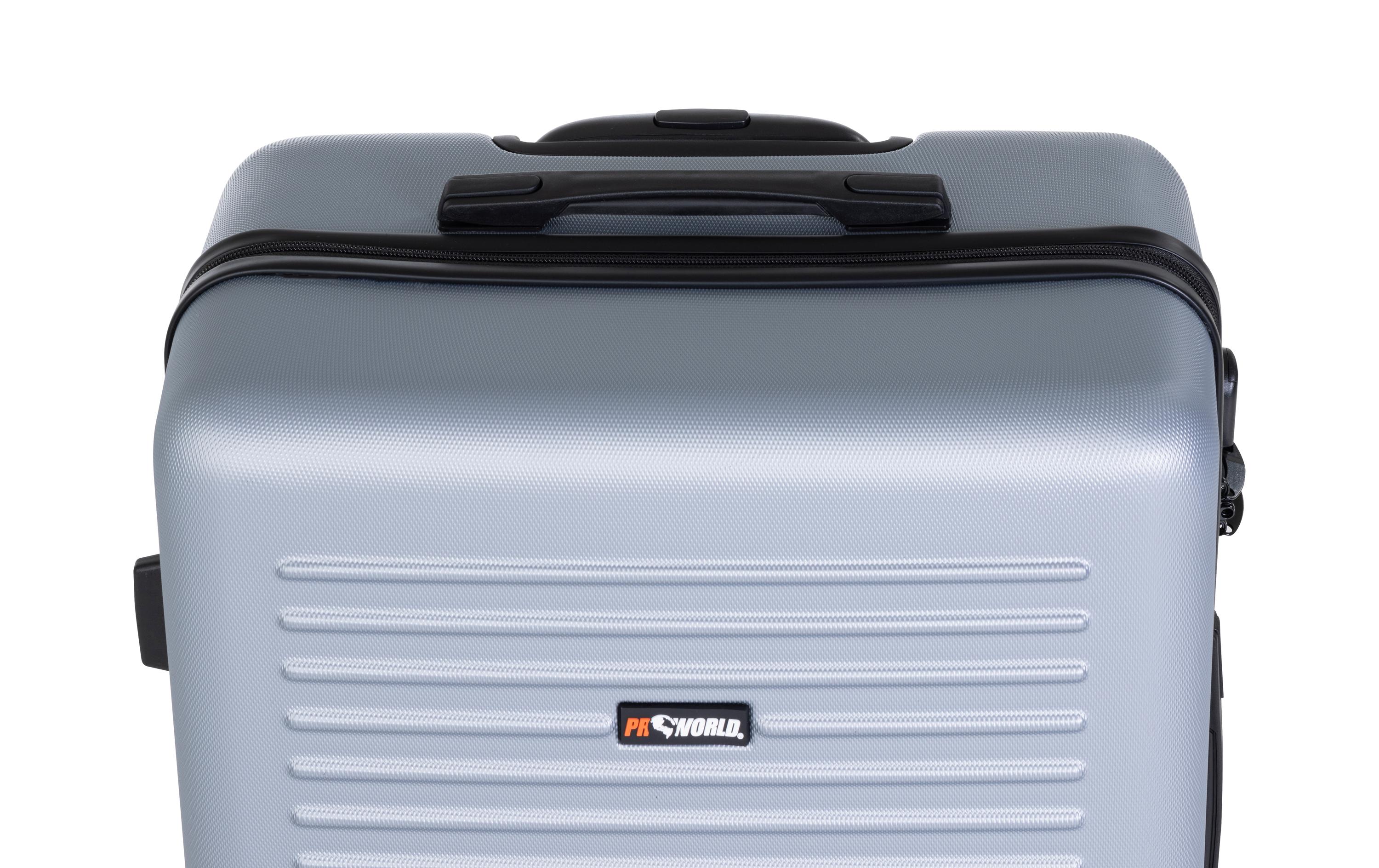 FTM Reisekofferset World Superb 3-teilig, Silbergrau