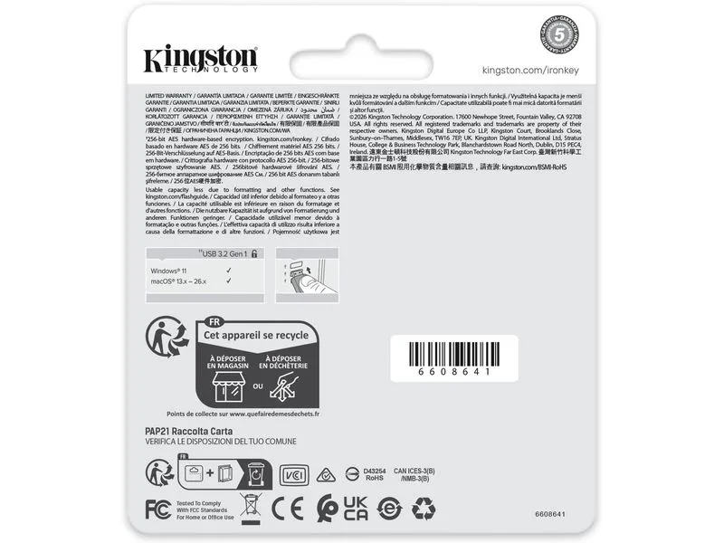 Kingston USB-Stick IronKey Locker+ 50 G2 64 GB