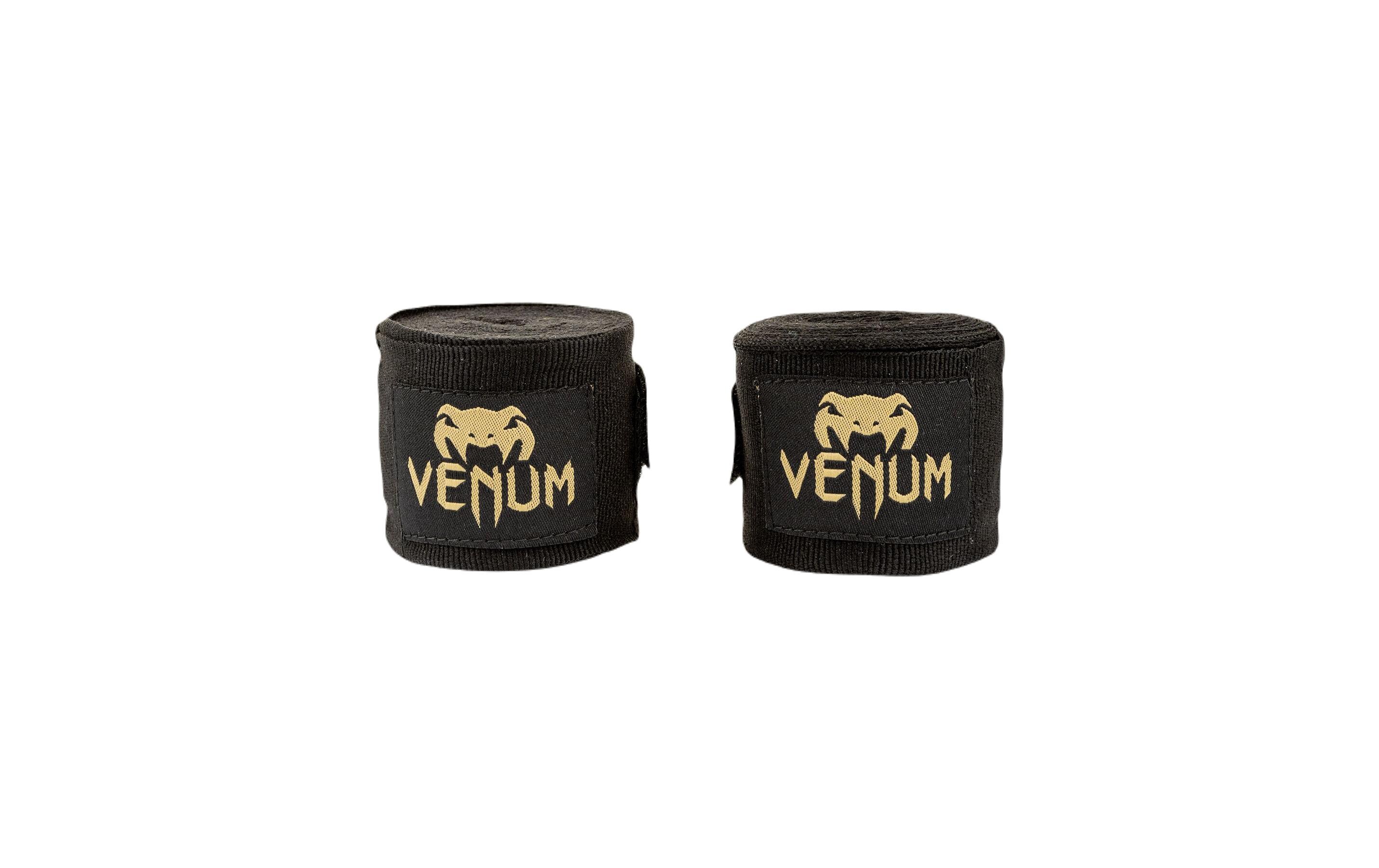 Venum Kontact Boxing Handwraps Schwarz / Gold, 4 m
