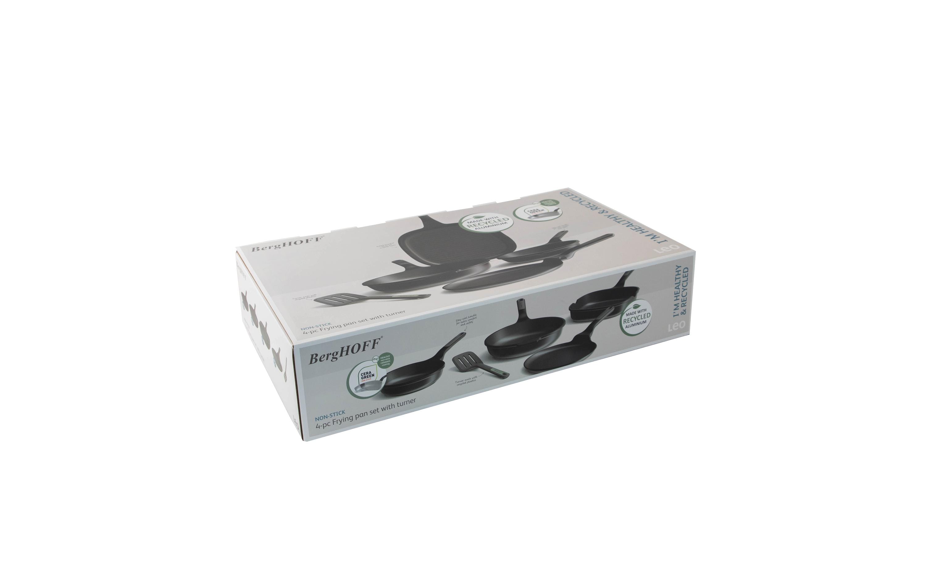 BergHOFF Pfannen-Set Leo Stone+ 4-teilig 20 cm/24 cm/25 cm/26 cm