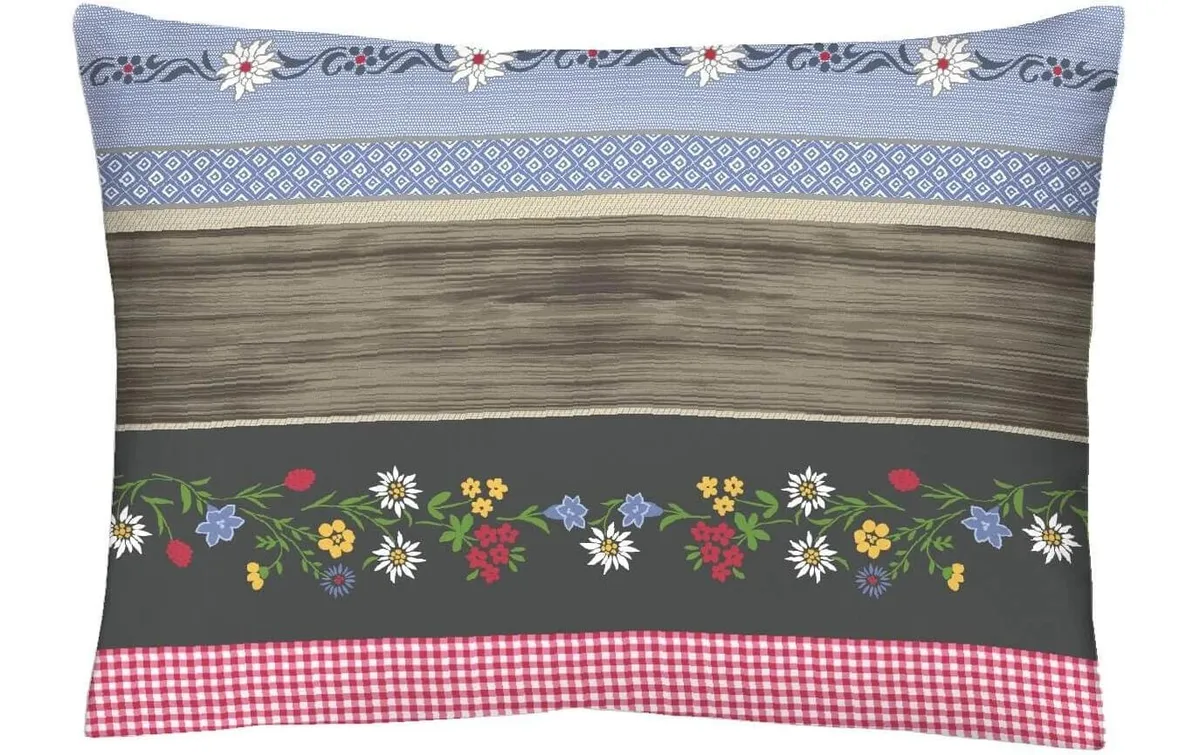 Home Fashion Kopfkissenbezug Kuhglocken Mehrfarbig, 65 x 100 cm