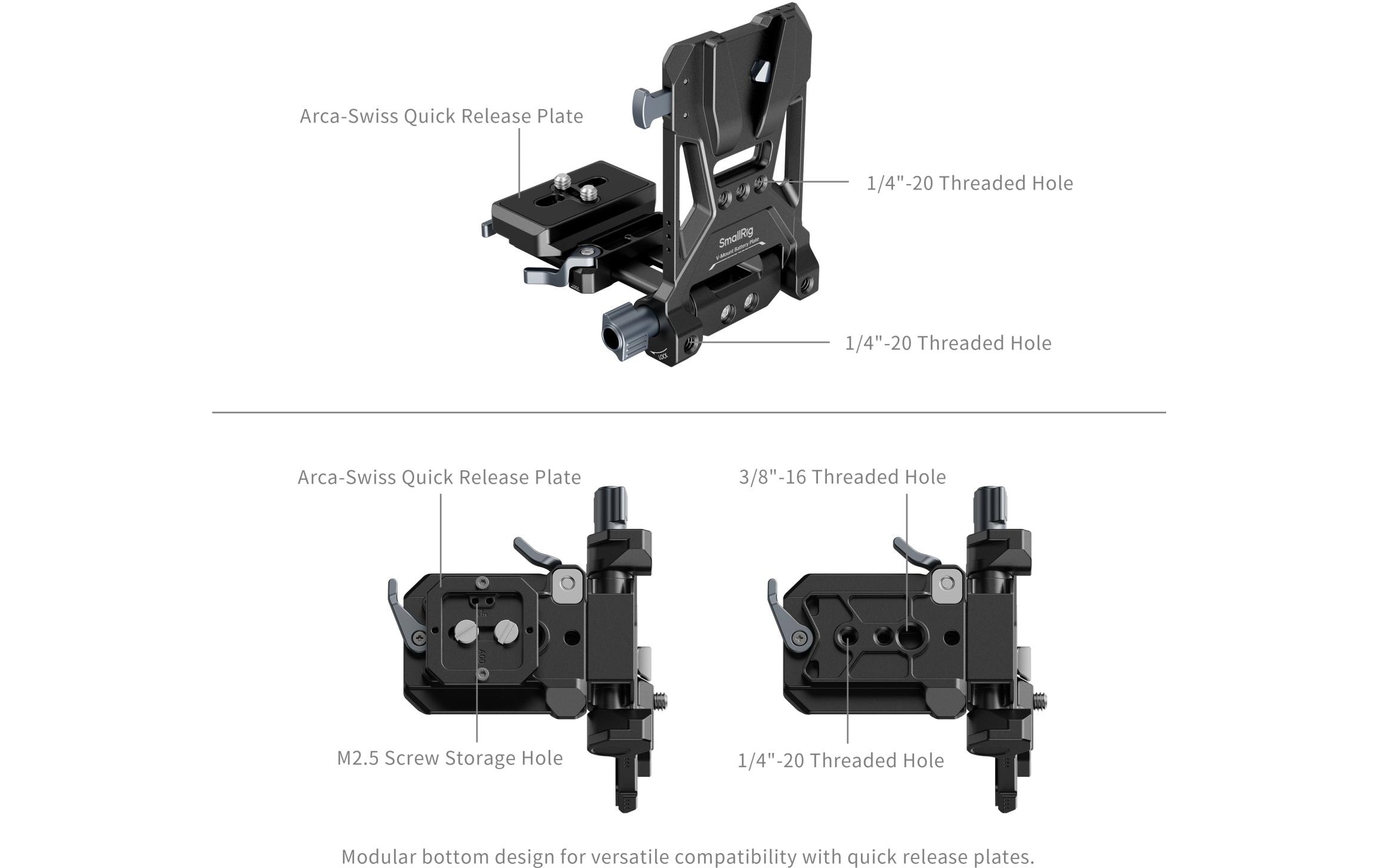 Smallrig Videokamera-Akku VB99 Pro Kit V-Mount-Akkuplatte