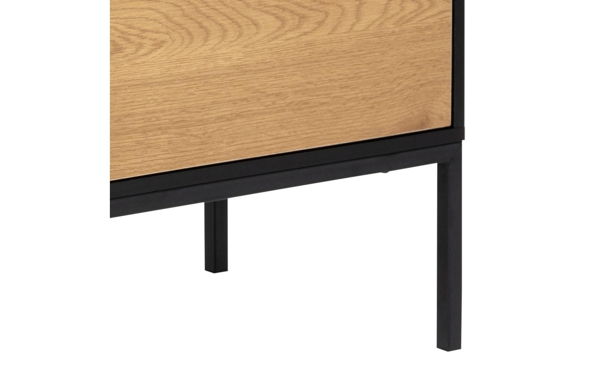 AC Design Sideboard Seaford 120 x 40 x 82 cm, Nature/Schwarz