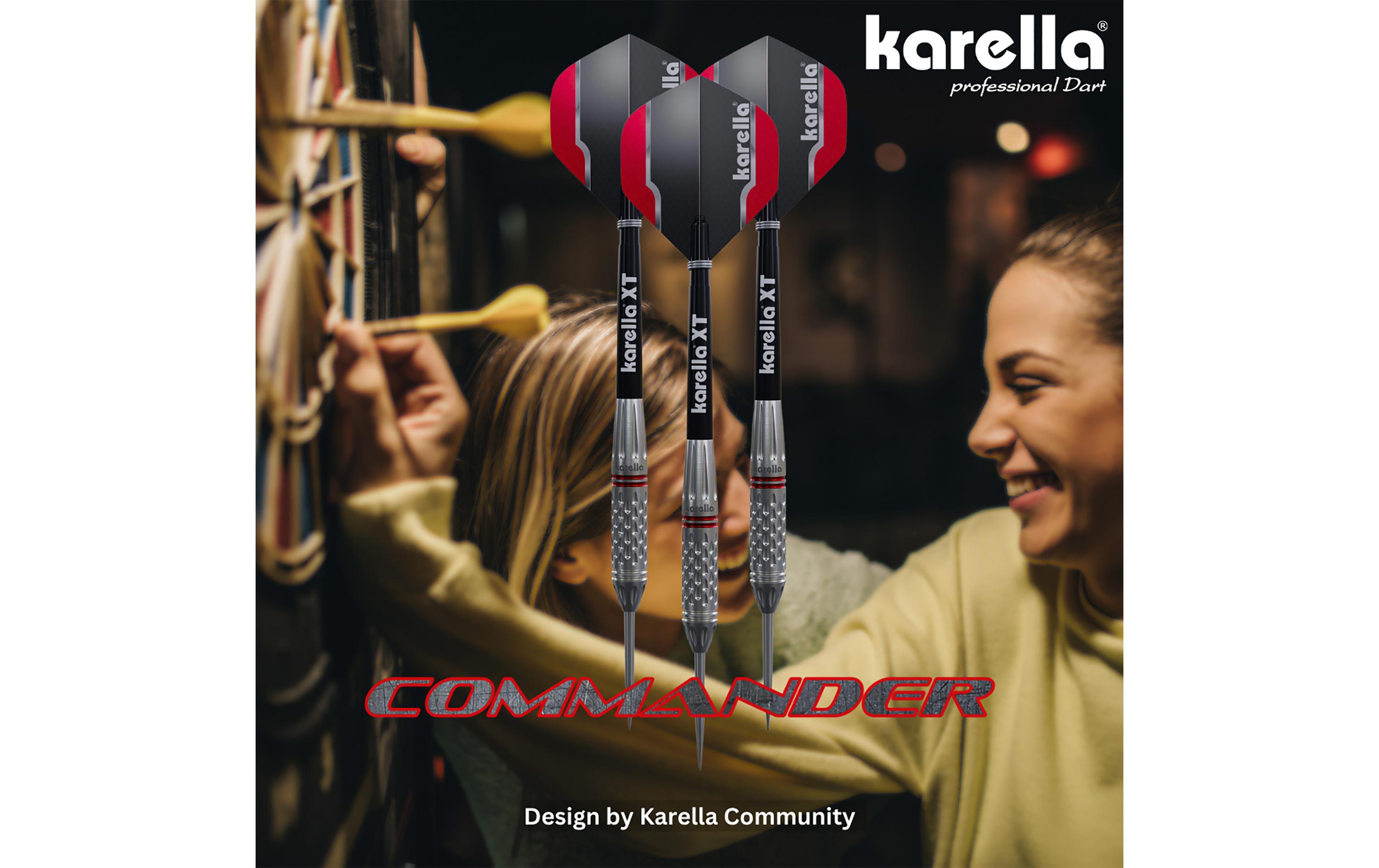 Karella Dartpfeile Softdart Commander 19g, 3 Stück – Silber