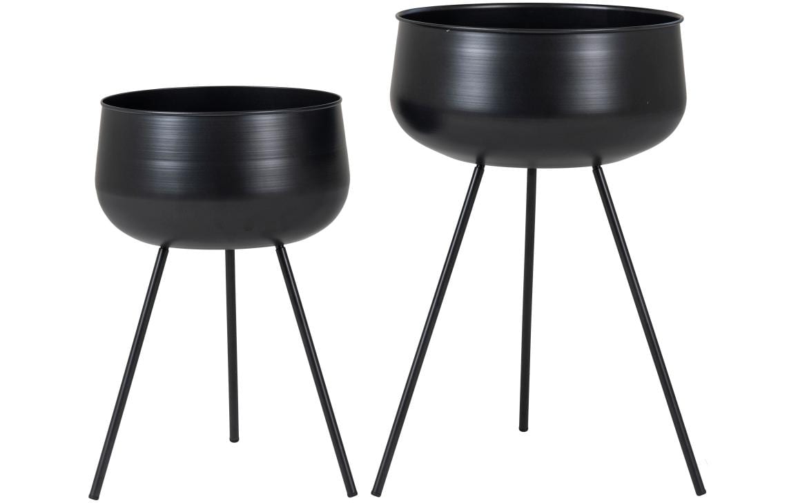 House Nordic Pflanzengefäss Ardola 2er Set, Schwarz