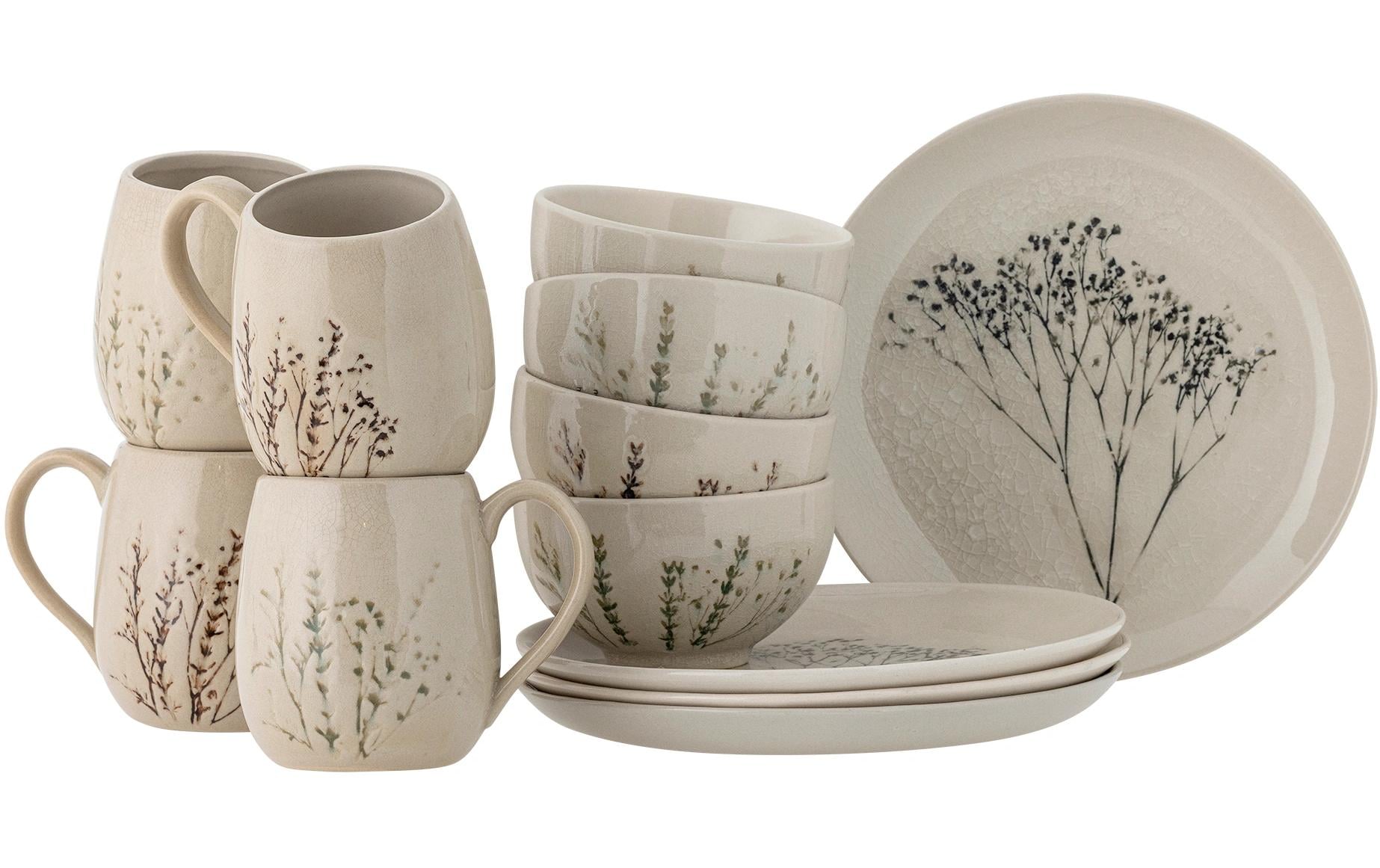 Bloomingville Speise-Service Bea 12-teilig, Nature