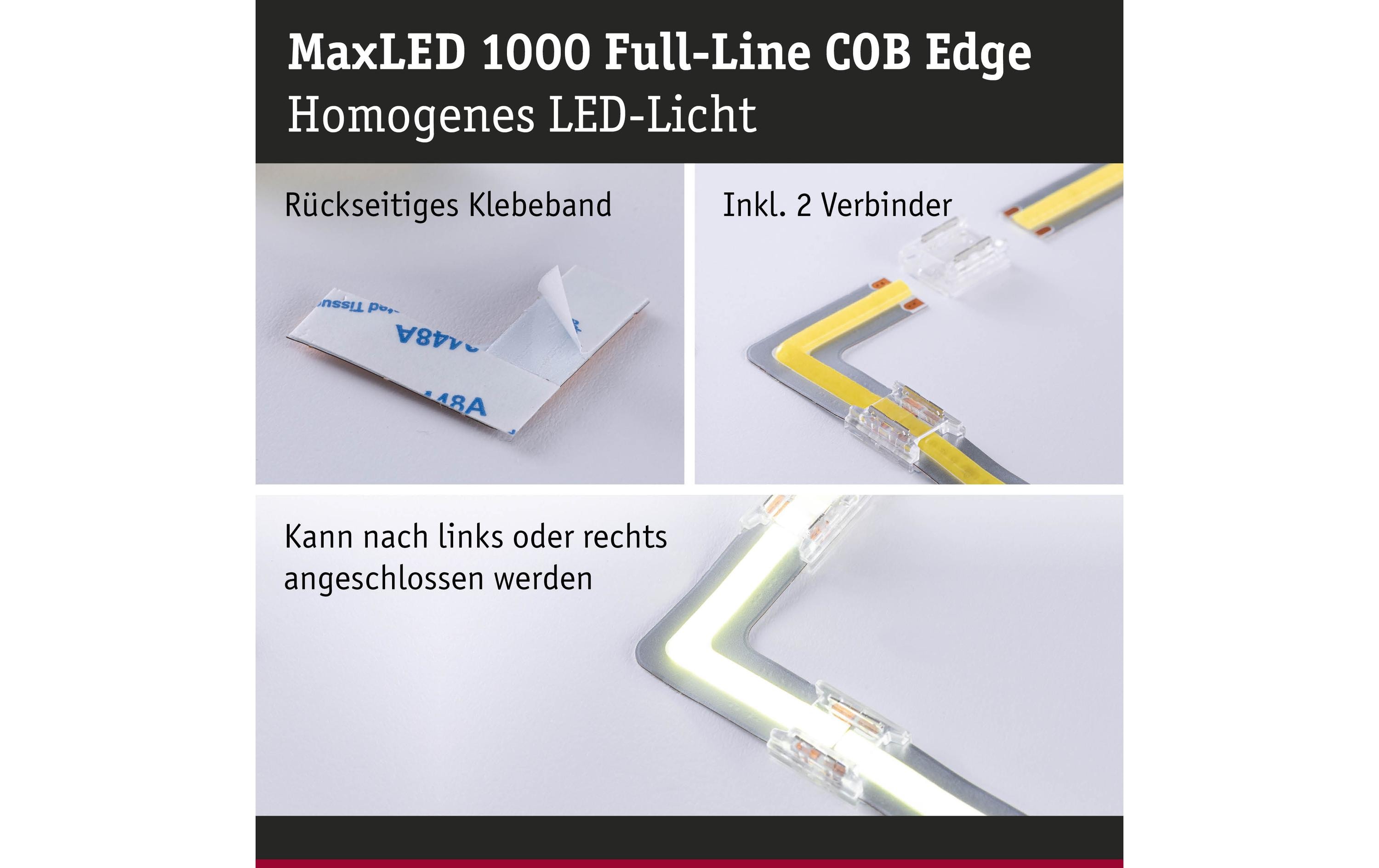Paulmann MaxLED 1000 LED Strip Full-Line COB Edge 90°