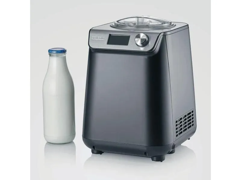 Severin Glacemaschine EZ 7407 1.2 l, Schwarz/Silber Severin Glacemaschine EZ 7407 1.2 l, Schwarz/Silber