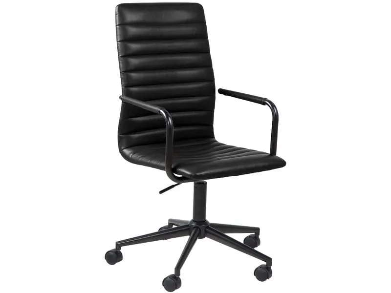 AC Design Bürostuhl Winslow, mit Polsterrücken und Armlehnen, Schwarz