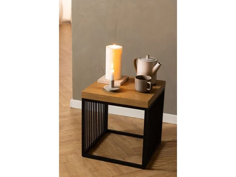 AC Design Beistelltisch Strington 40 x 40 x 42 cm, Braun/Schwarz AC Design Beistelltisch Strington 40 x 40 x 42 cm, Braun/Schwarz