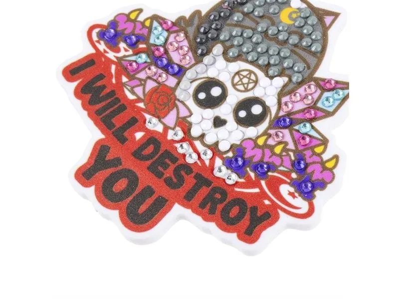CRAFT Buddy I Will Destroy You, Crystal Art Rucksack Anhänger