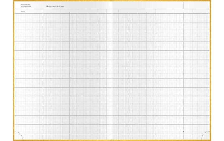 Clevs Unterrichtsheft für alle Stufen 2026 / 2027, 52 KW, Gold
