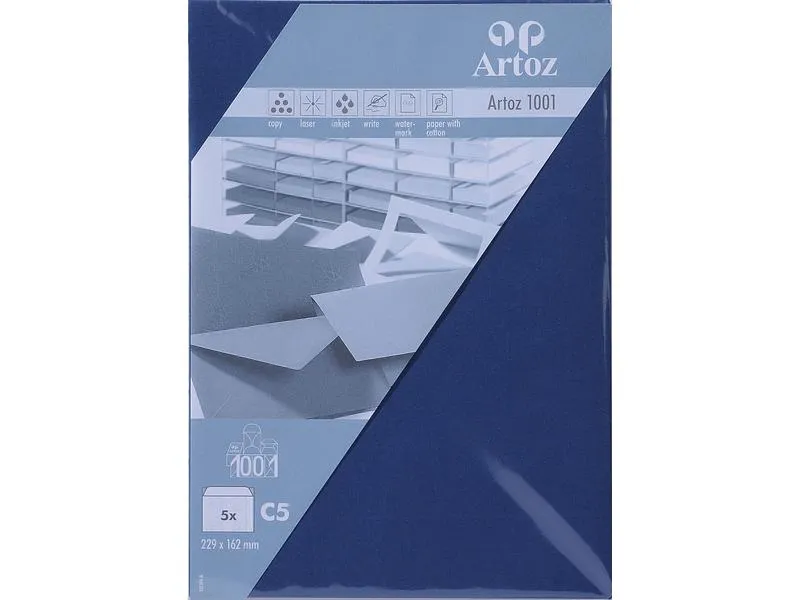Artoz Couvert 1001, C5, 5 Stück, Classic Blue