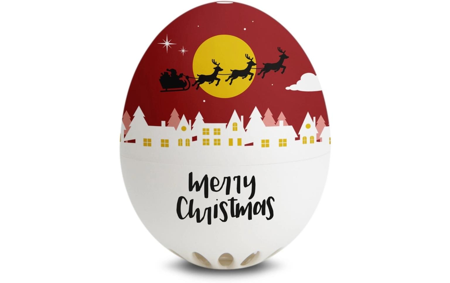 PiepEi Küchentimer Singende Eieruhr Weihnachten, Rot / Weiss